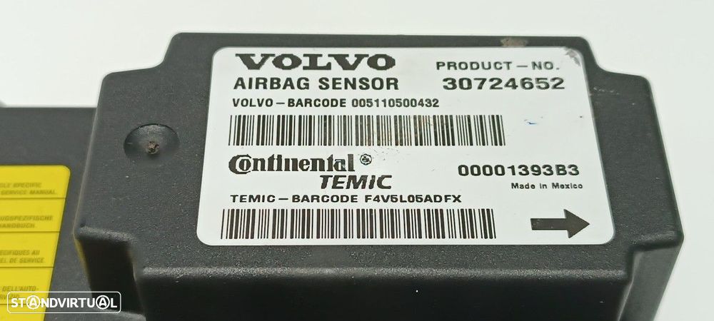 CENTRALINA DE AIRBAG VOLVO S40 BERLINA 1.6 D SUMMUM - 3