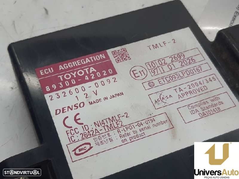 MODULO ELECTRONICO TOYOTA RAV 4 III 2007 -8930042020 - 1