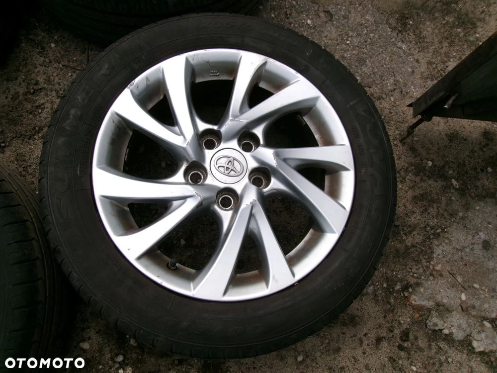 KOŁA FELGI ALU OPONY LETNIE 205/55/16 TOYOTA AURIS COROLLA   5X114,3 - 9