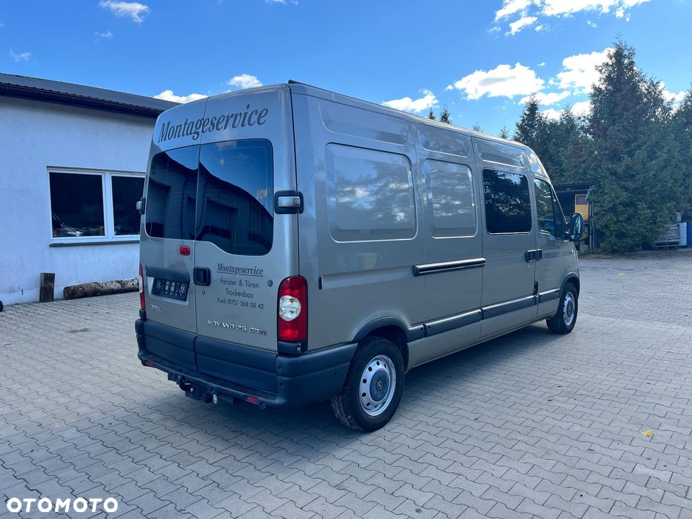 Opel Movano / L3H2 / Master / 2.5 D / 145 KM / brygadówka / doka / 6 osób / klima / WEBASTO / z Niemiec / Super stan - 6