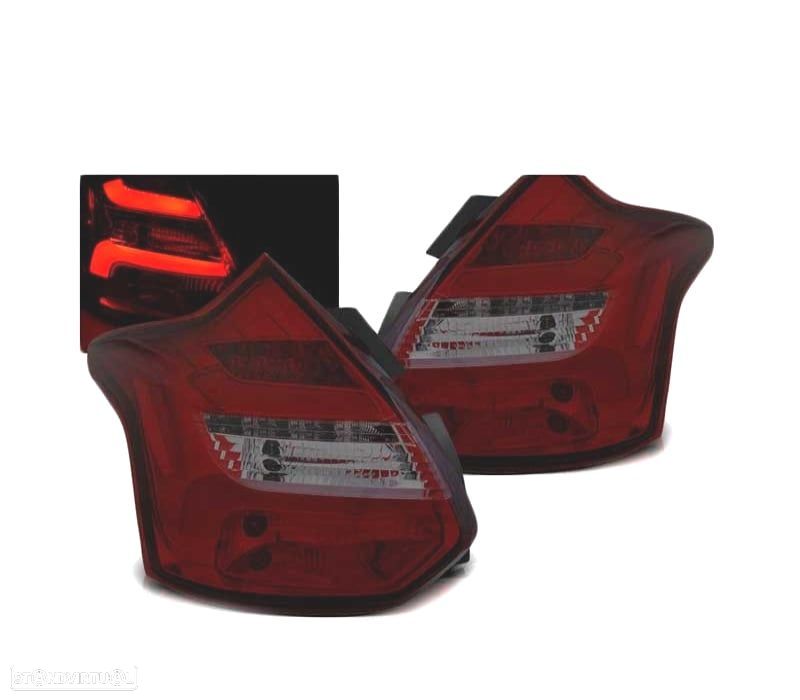 FAROLINS TRASEIROS FORD FOCUS 3 HATCHBACK 11-14 FUMADO INTERMITENTE LED DINÂMICO - 1