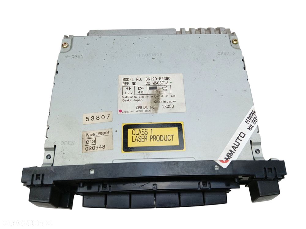 RADIO TOYOTA YARIS I (1999-2003) 1.4 D4D 75KM 86110-52140, 86120-52390 - 4