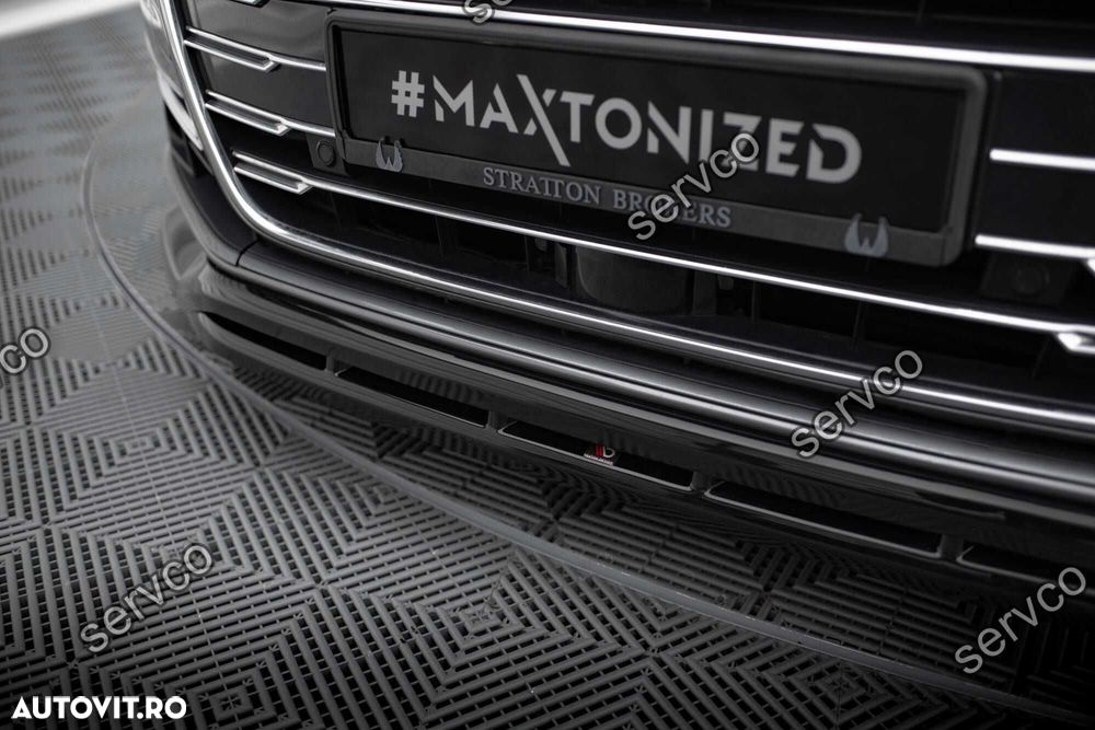 Prelungire splitter bara fata Audi A8 D5 2017-2021 v1 - Maxton Design - 8