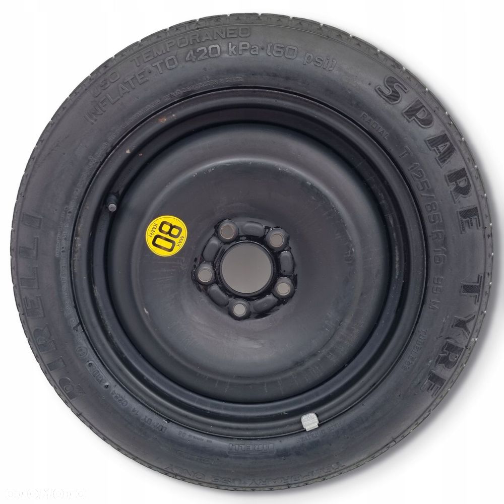 KOŁO DOJAZDOWE ZAPASOWE Ford C-Max Focus Mk2 II 125/85 R16 5x108 1S71MH - 1