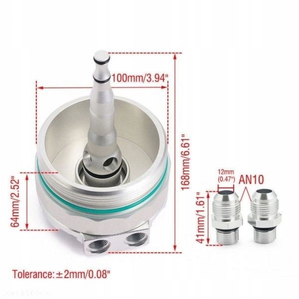 Adapter do chłodnicy oleju BMW m54 m52 m52tu e36 z3 e46 z4 e39 e38 - 1