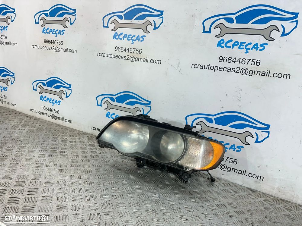 .Otica Farol Esquerda 8 409 015 Original Halogénio Hella BMW X5 E53 1999 - 2006 - 3