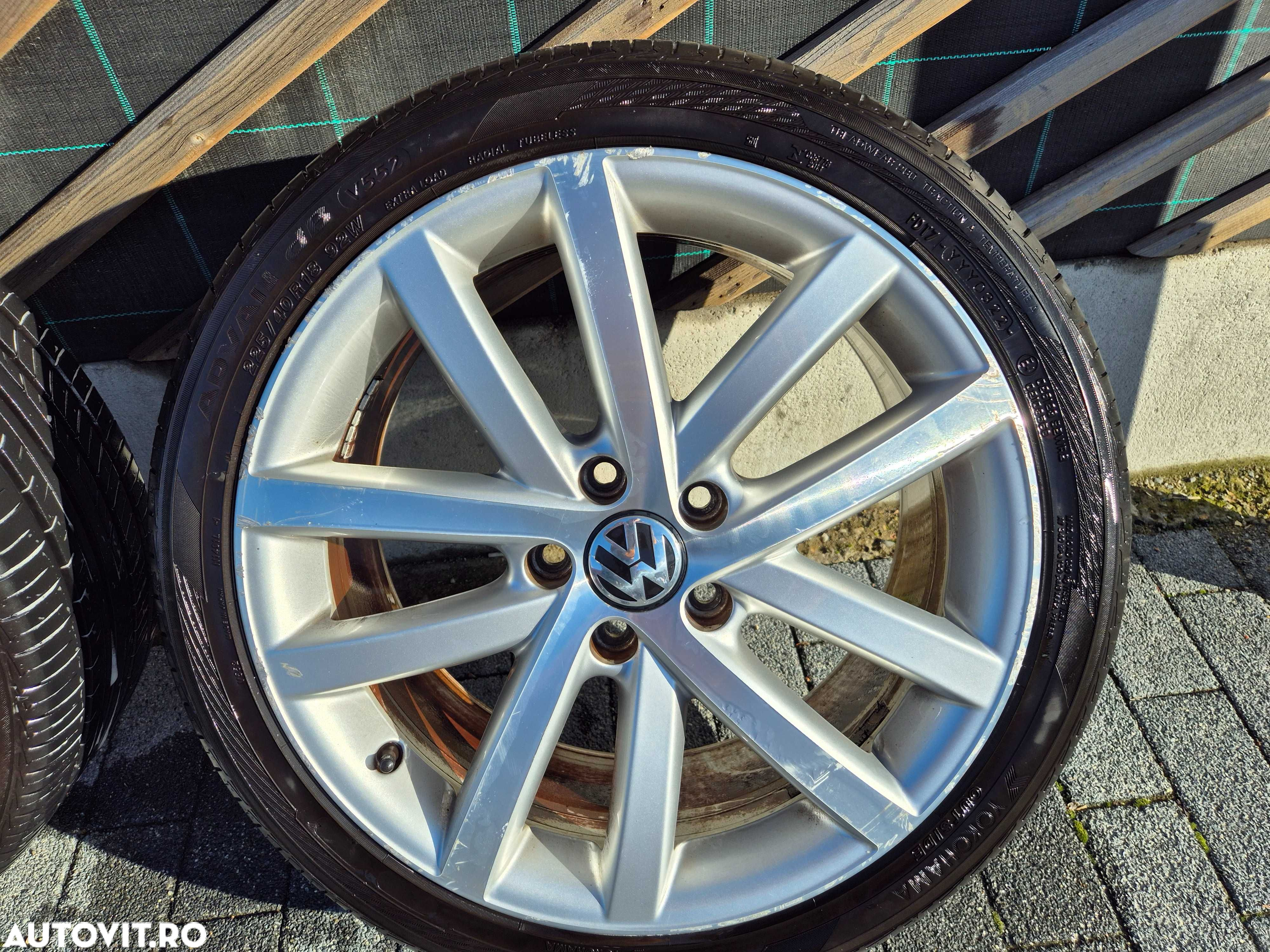 Jante cu cauciucuri vara  Golf 6,7 Yokohama  225/40R18 92W  DOT 2022 - 6