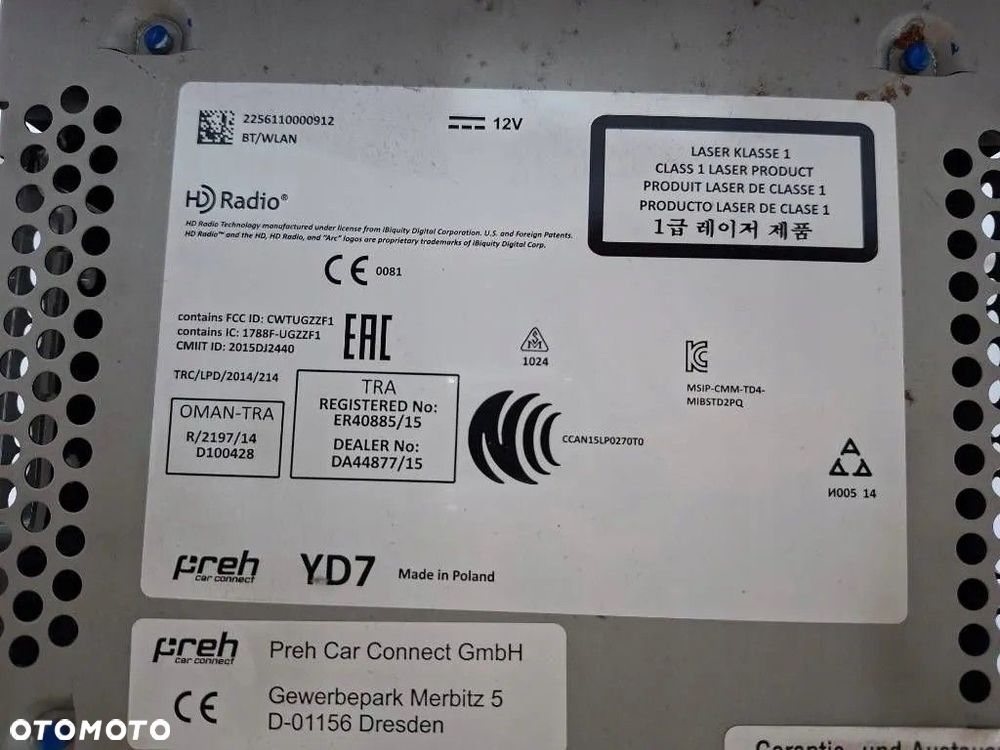 Volkswagen Sharan 7N 2017 RADIO NAWIGACJA RADIOOTWARZACZ 5C0035680F ORYGINA - 11