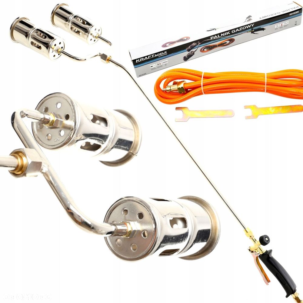 Kraft Dele KD10305 Palnik gazowy dekarski 2 dysze - 1