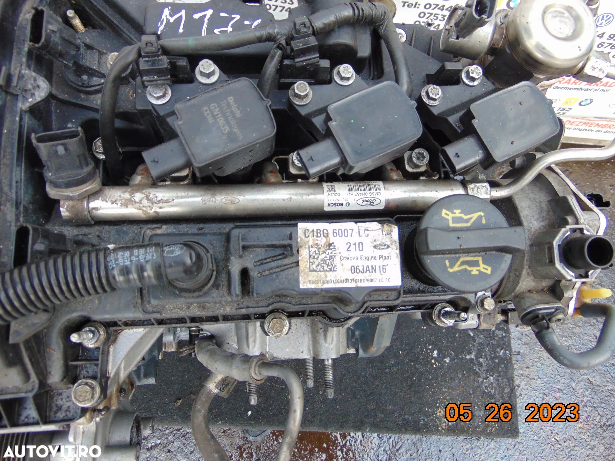 Rampa cu injectoare Ford 1.0 benzina Fiesta B max C Max Ecosport Focus 1.9 benzina - 1