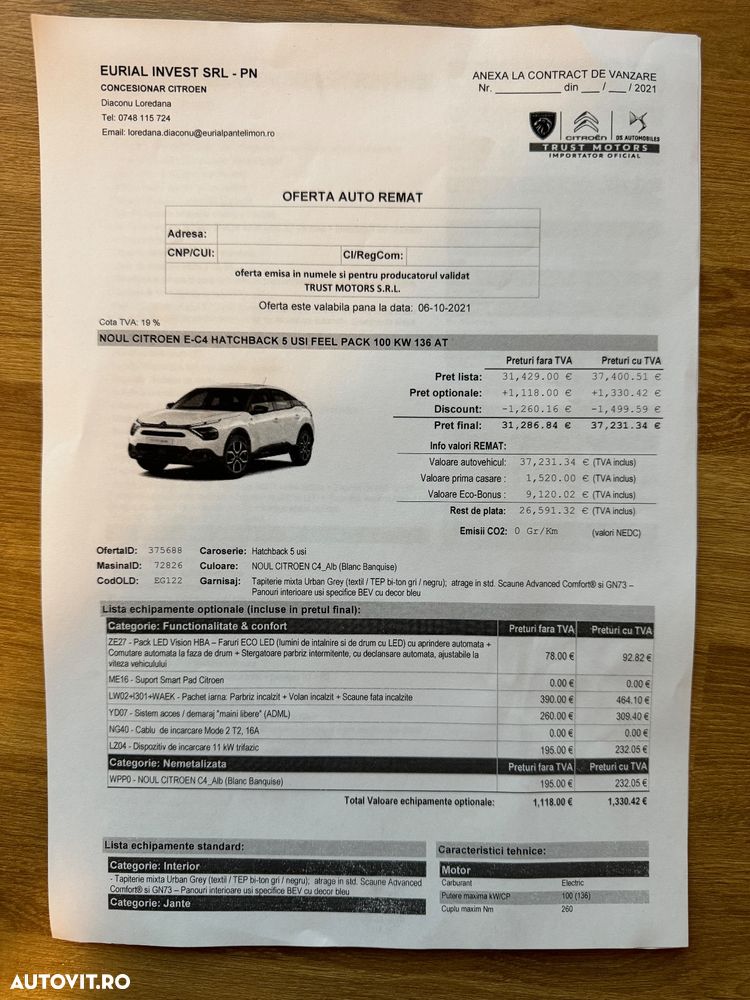 Citroën C4 E-C4 Electric Feel Pack - 4