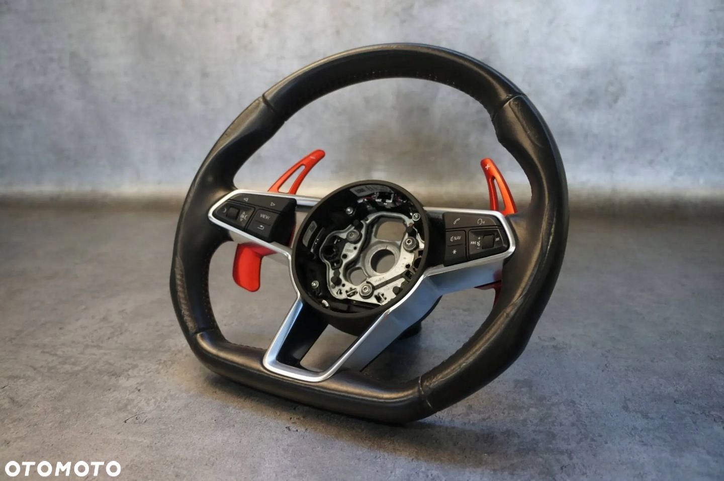KIEROWNICA SKÓRA SKÓRZANA ŚCIĘTA AUDI TT TTS 8S ŁOPATKI 8S0419091E - 1