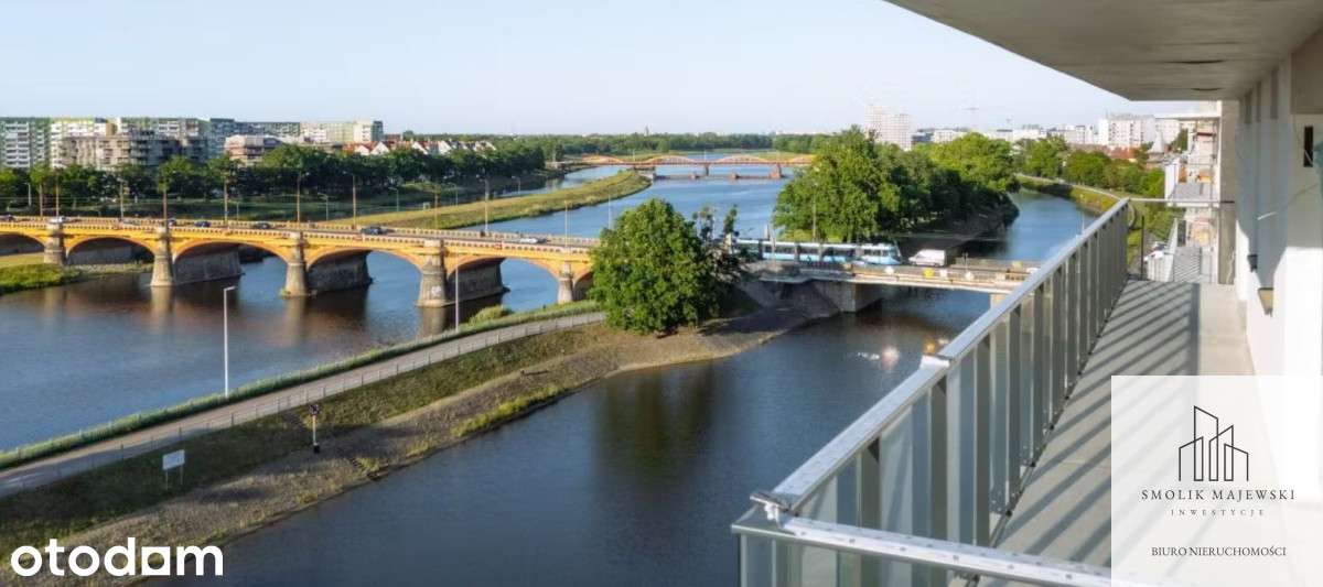 4 pokoje w centrum - widok na Odrę
