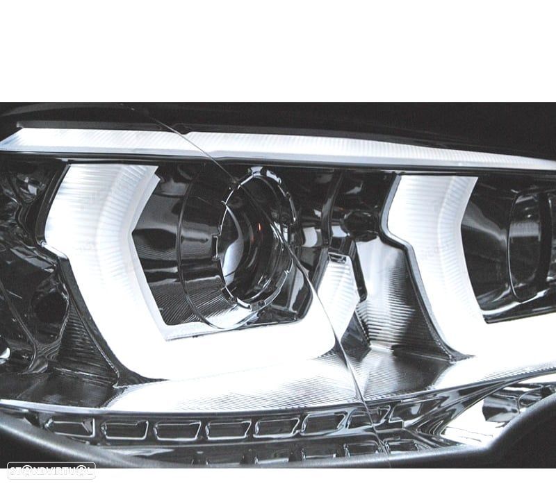 FARÓIS BMW X5 E70 07-13 LED ANGEL EYES 3D COM LUZ DIURNA - 2