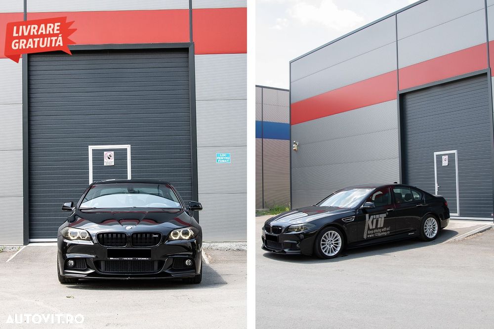 Prelungire Bara Fata BMW Seria 5 F10 F11 (2011-2017) M-Performance Design Negru Lu- livrare gratuita - 14