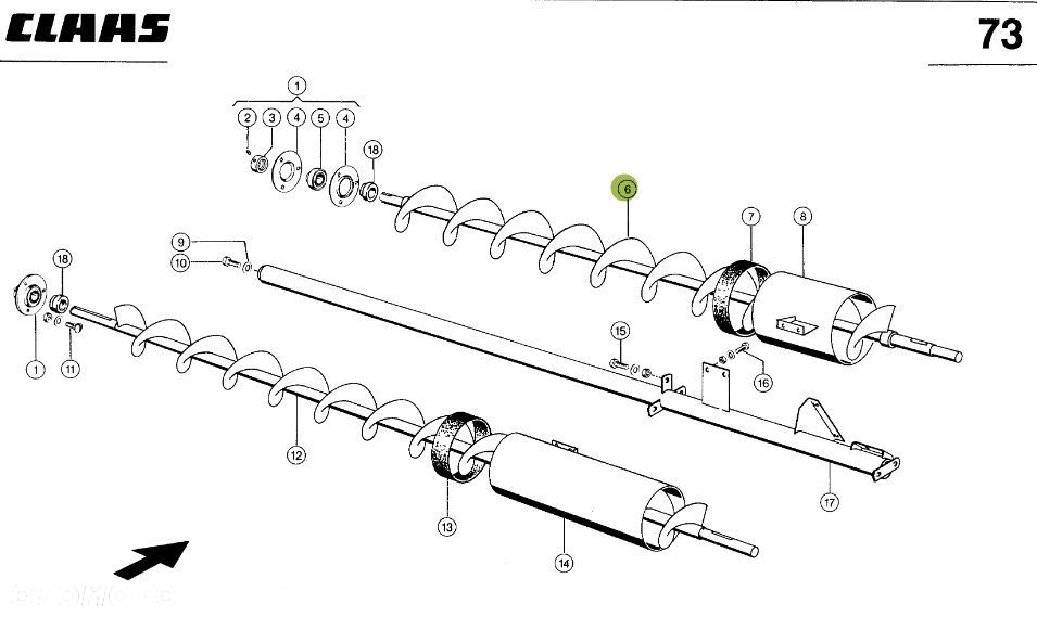 Claas Dominator 98 - ślimak zgonin 0006635010 - 1