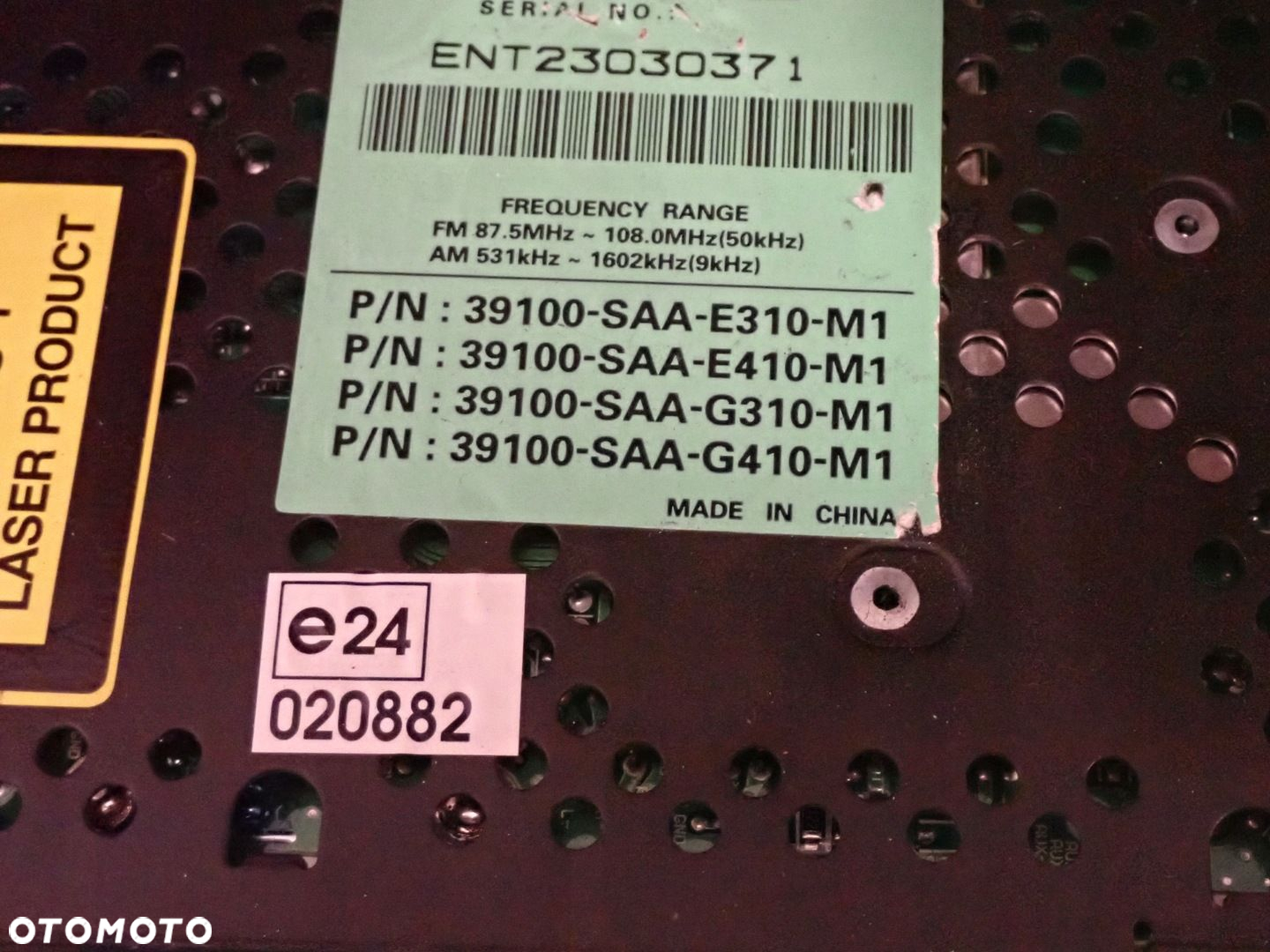 HONDA JAZZ 06 - 08 RADIO CD RADIOODTWARZACZ - 8