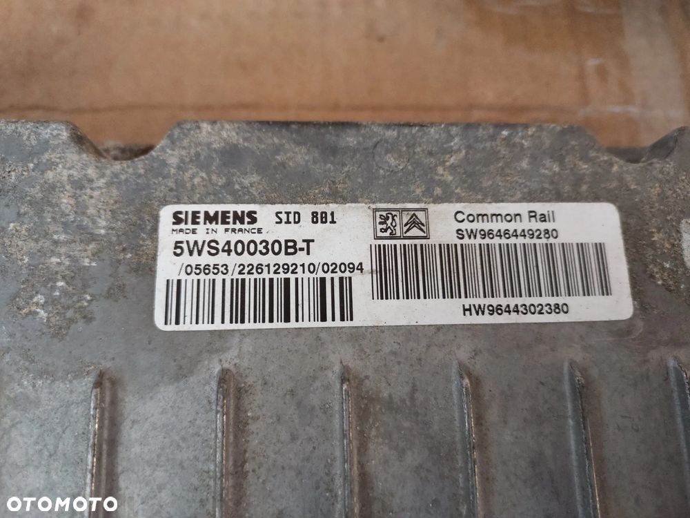 Zestaw startowy BSI komputer sterownik silnika stacyjka kluczyk korek Peugeot 307 2.0 HDI 5WS40030B-T 9646449280 9644302380 9644098180 szybka wysyłka - 2
