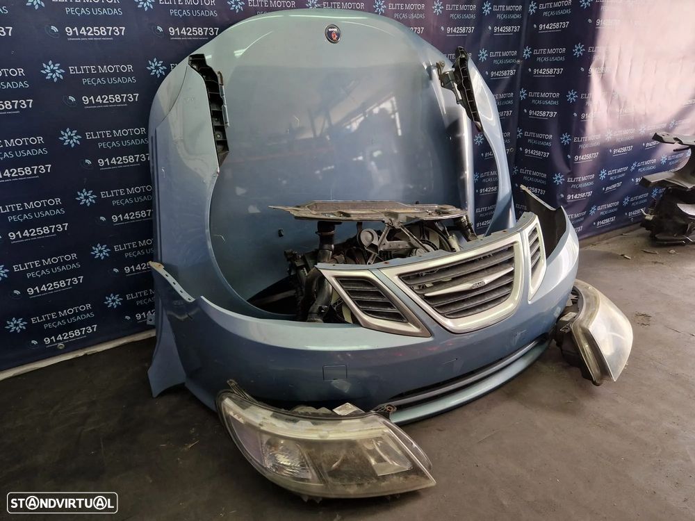 Frente completa usada SAAB 93 RESTYLE FACELIFT 1.9 TID capot parachoques oticas guarda lamas radiador 9-3 - 2