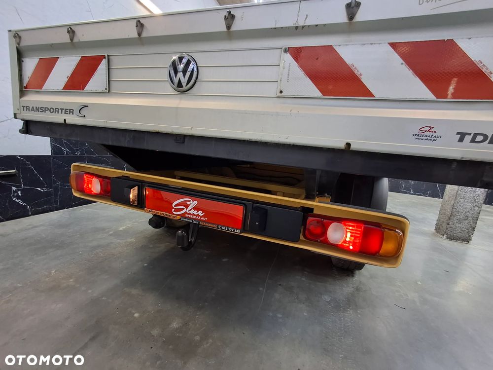 Volkswagen Transporter T6 Doka Dubel Kabina Brygadówka 6 Miejsc Klimatyzacja Tempomat Hak Aluminiowe Burty Światła Dzienne Halogeny Webasto 2016 Rok Euro 6 - 6