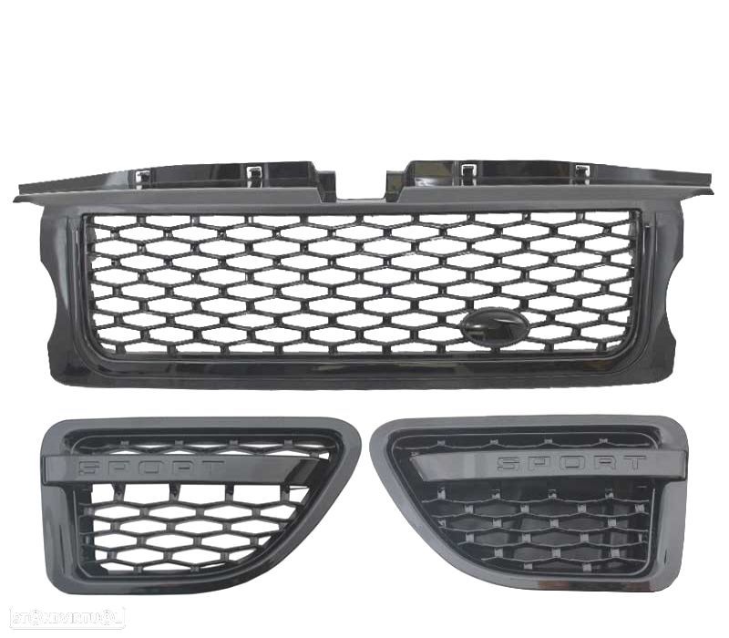 GRELHA FRONTAL + LATERAL BLACK EDITION RANGE ROVER SPORT 06-09 - 2