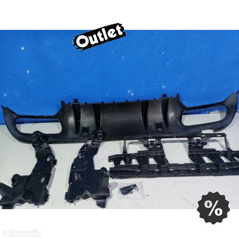 C020150C2 DIFUSOR MERCEDES CLASE C W205 4P 18-21 LOOK AMG PRETO BRILHANTE - 5