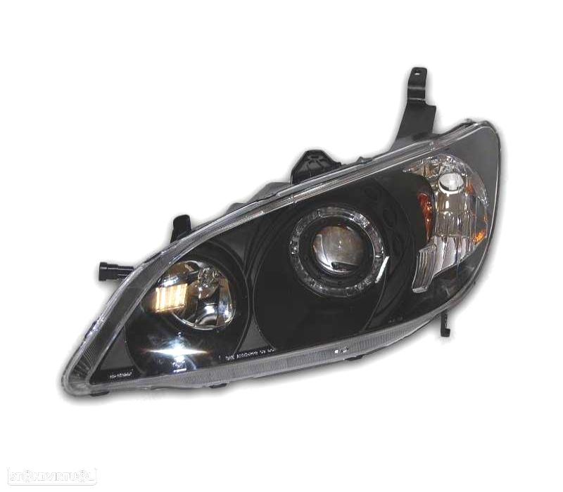 FAROIS ANGEL EYES PARA HONDA CIVIC 04 PRETO - 2