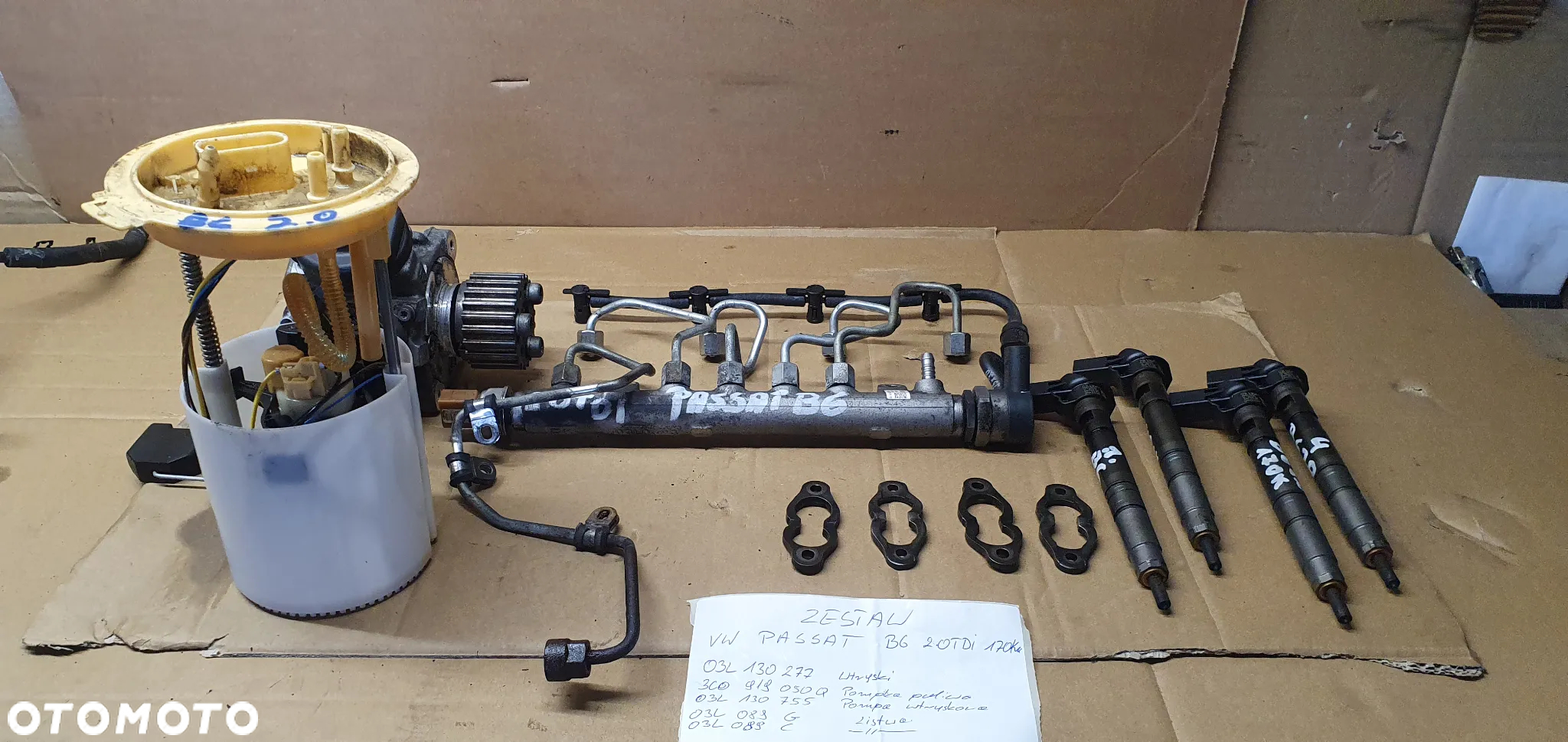 Wtryskiwacze wtryski układ wtryskowy paliwa zestaw pompa listwa wtryski pompka VW Passat B6 2.0 TDI Common Rail - 2