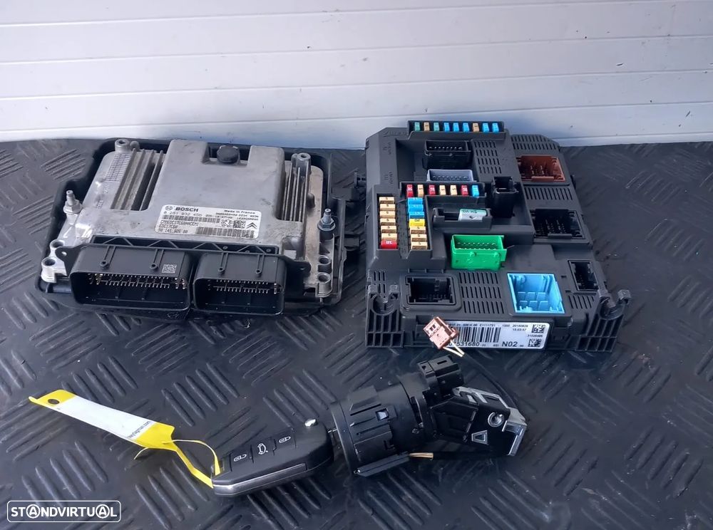 KIt Imobilizador/Centralinas Citroen C4 Cactus 1.6 BlueHDI Ano 2017 Ref: 9814182680/0281032456/9807531680-02/9663123380 - 1