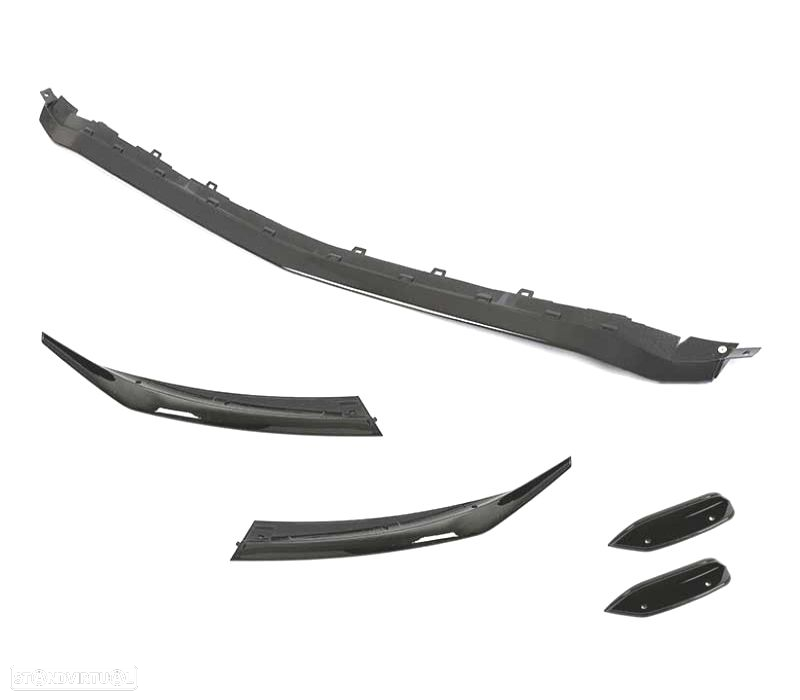 SPOILER LIP FRONTAL + SPLITTERS MERCEDES CLASE A W177 18- LOOK AMG PRETO BRILHANTE - 4