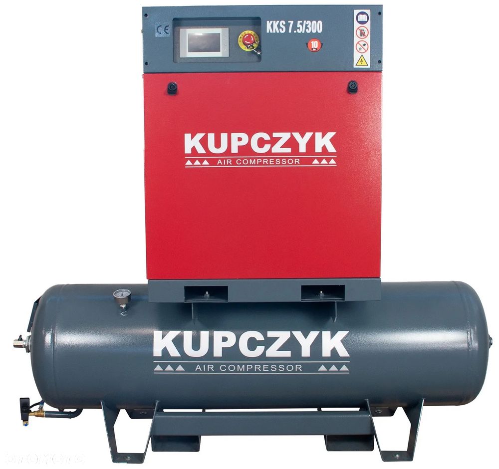 Kompresor Śrubowy 5,5kw zbiornik 300l wydajność 800L/min Kupczyk - 3