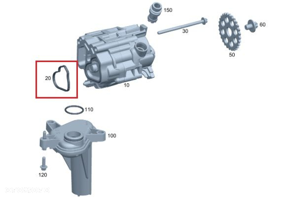 MERCEDES M139 M256 M654 M656 Uszczelka pompy oleju OE - 2