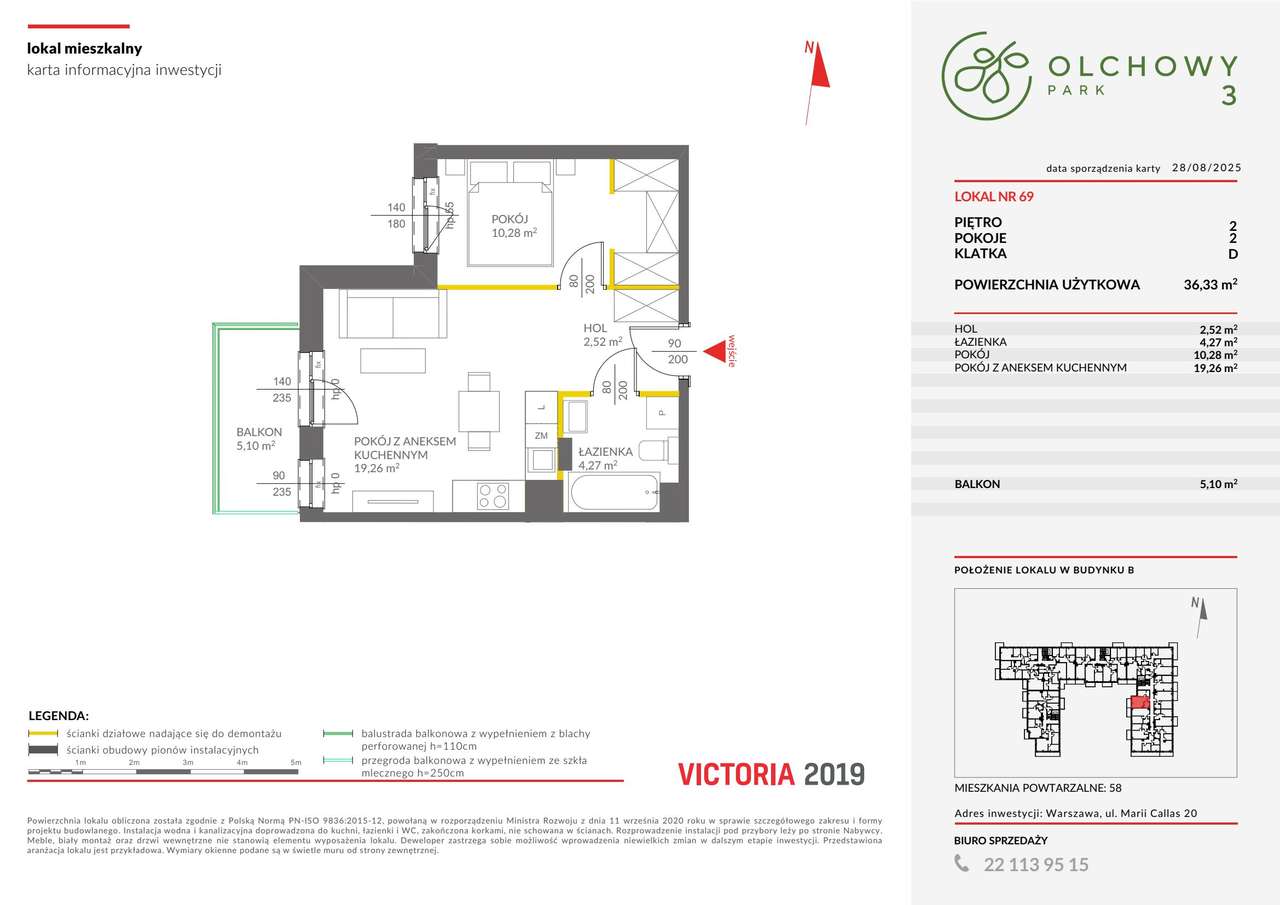 2-pokojowe mieszkanie 36m2 + balkon Bezpośrednio - Pełny obrazek: 2/24