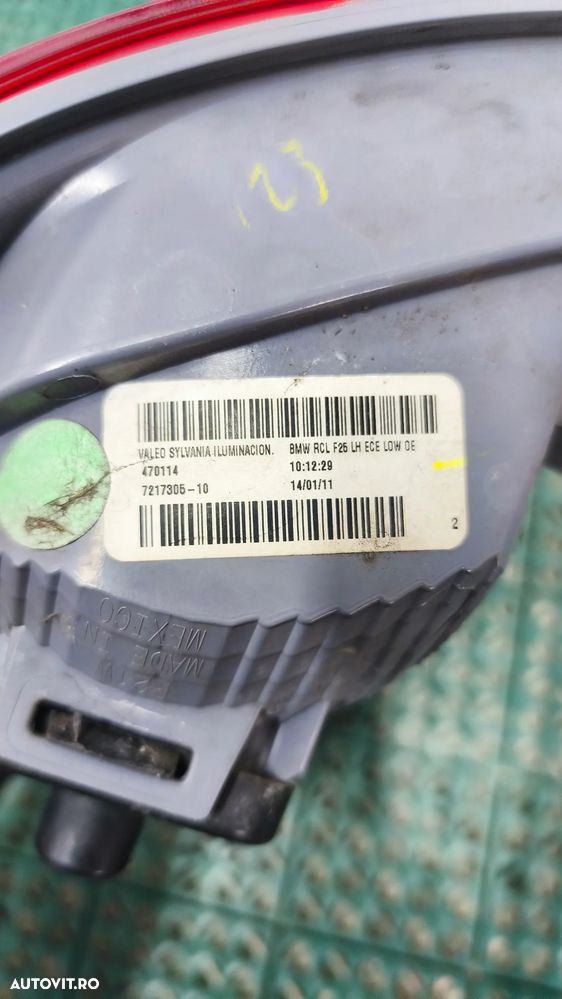 Stop aripa BMW X3 F25 fara led, masina cu faruri halogen H7 - 8