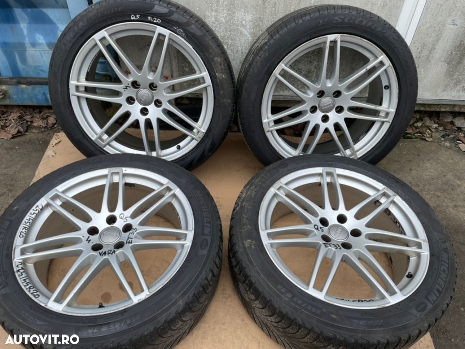 Jante aliaj originale AUDI Q5 cu cauciucuri vara 255/45R20 - 1