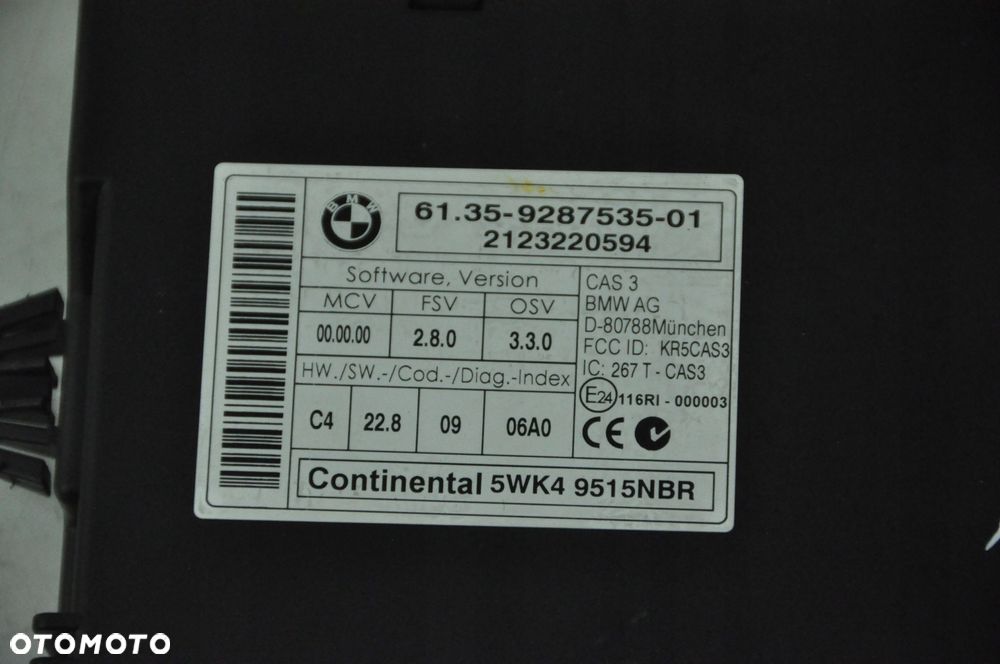 Bmw E82 Komputer Zestaw Startowy 1.8D N47 Nr 295 - 4