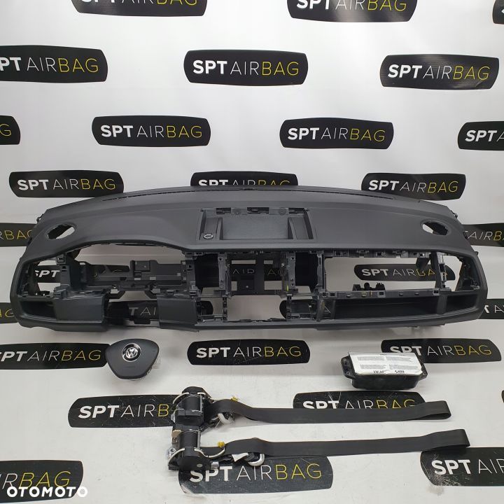 VW T6 DESKA ROZDZIELCZA KONSOLA KOKPIT PULPIT PODUSZKI AIRBAG AIR BAG PASY KIT SET - 1