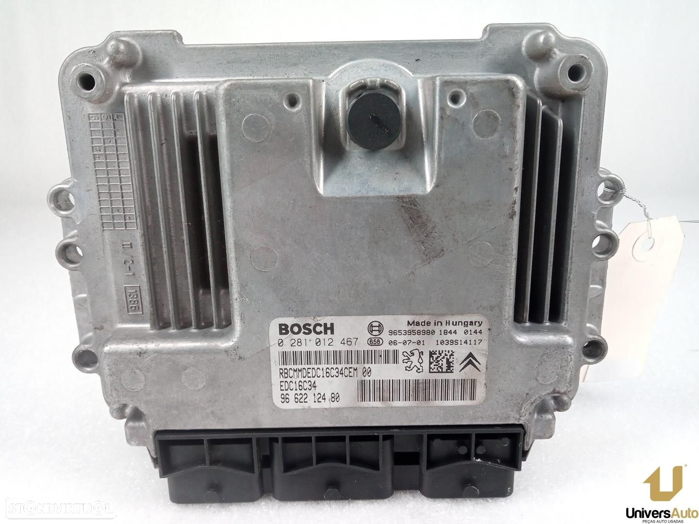 CENTRALINA MOTOR UCE PEUGEOT 207 2006 -0281012467 - 4