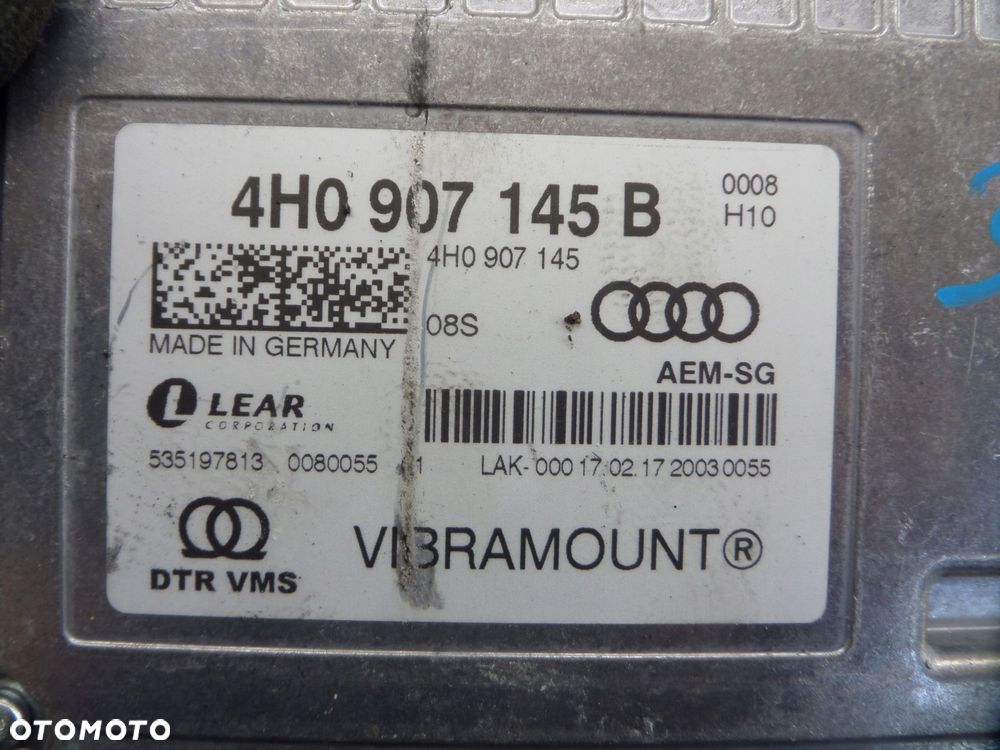 sterownik zawieszenia silnika audi s6 rs6 4g s7 rs7 4g8 a8 s8 4h 4h0907145b - 3
