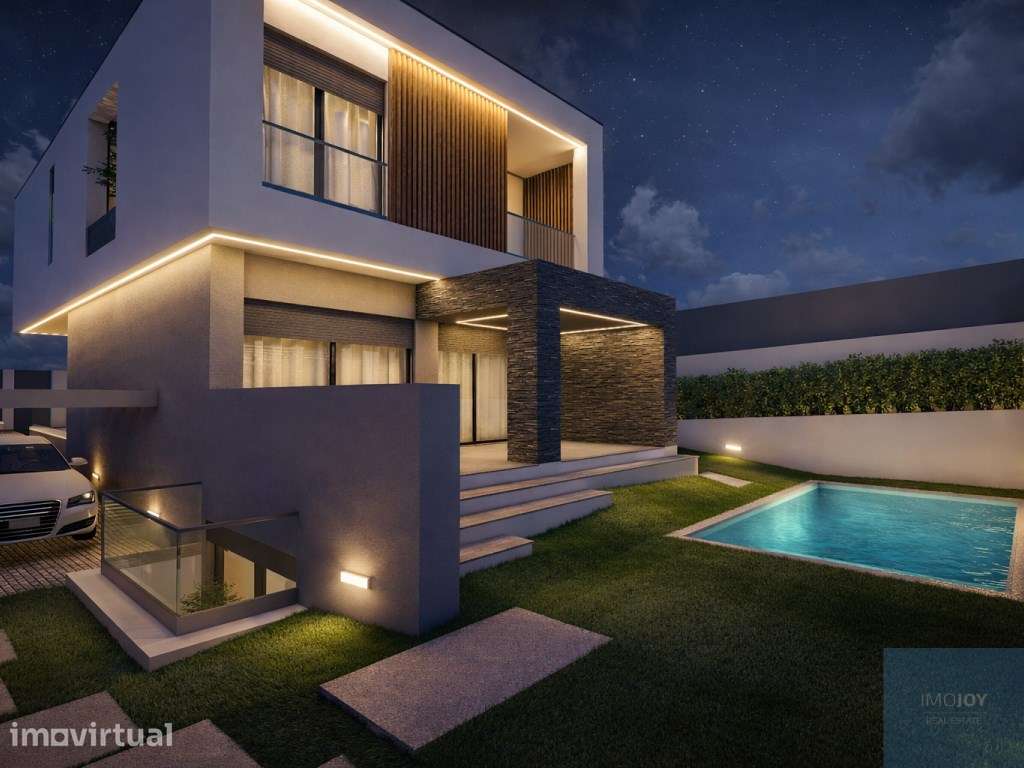 Moradia Isolada T4+1 de Arquitetura Contemporânea com Piscina no Es... - Grande imagem: 4/24