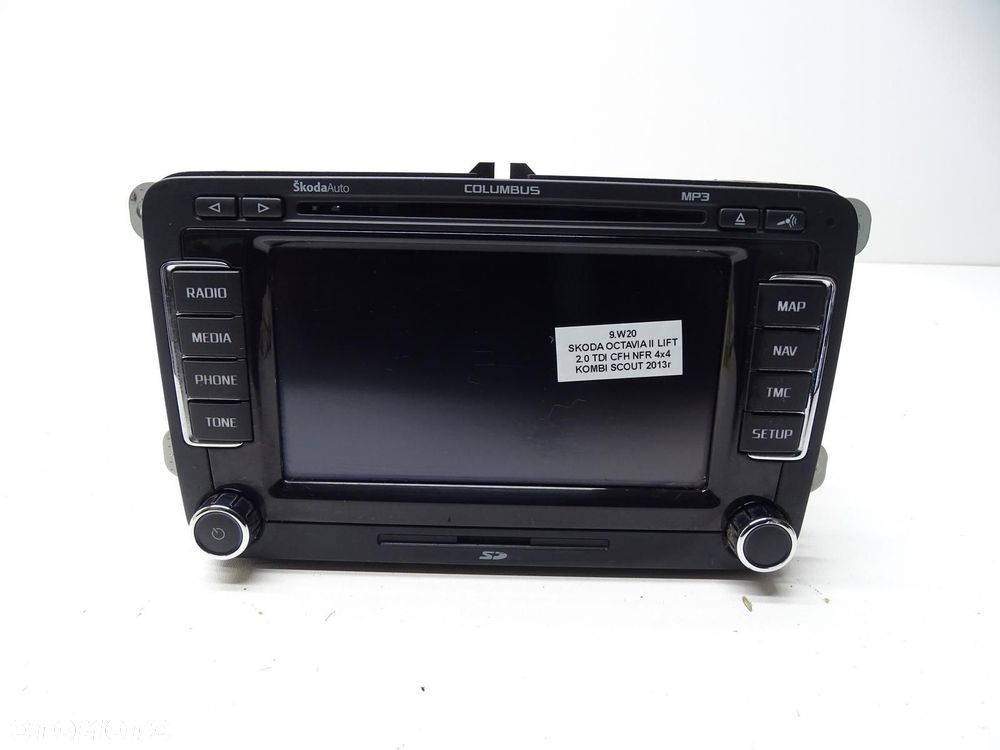 RADIO NAWIGACJA NAVI PANEL WYŚWIETLACZ 3T0035680K SKODA OCTAVIA II LIFT - 1