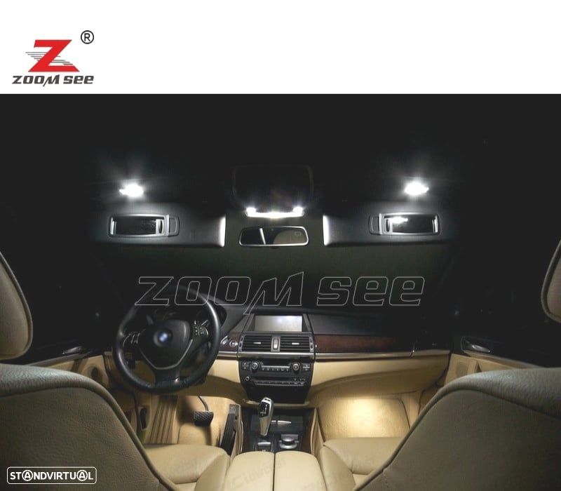 KIT COMPLETO DE LÂMPADAS LED INTERIOR 21 PARA BMW X6 E71 E72 X6 M 2008 -2014 - 5