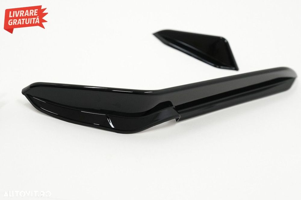 Ornamente bara fata flapsuri VW Golf 7.5 R Hatchback (2017-2020) Negru - 4