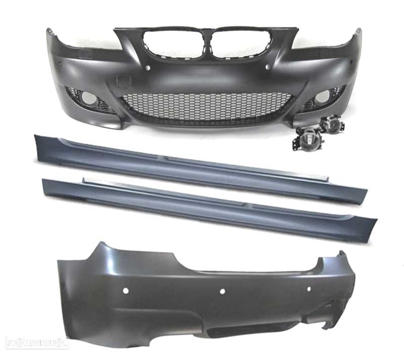 KIT CARROÇARIA BMW E60 03-07 LOOK M5 PDC SRA + NEVOEIROS - 4