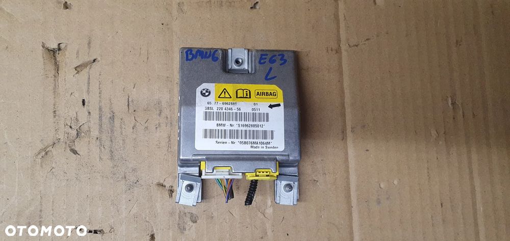 Moduł Sensor Airbag Poduszek BMW 6 E63 6962885 - 1