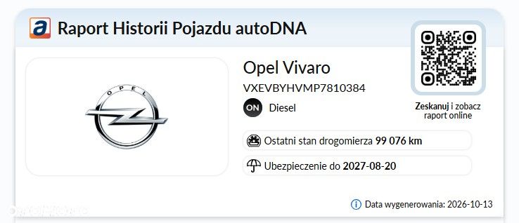 Opel Vivaro (4-d) 1.5 CDTI Long 2.7t (88kW FUR M) 120 KM M6 - 26