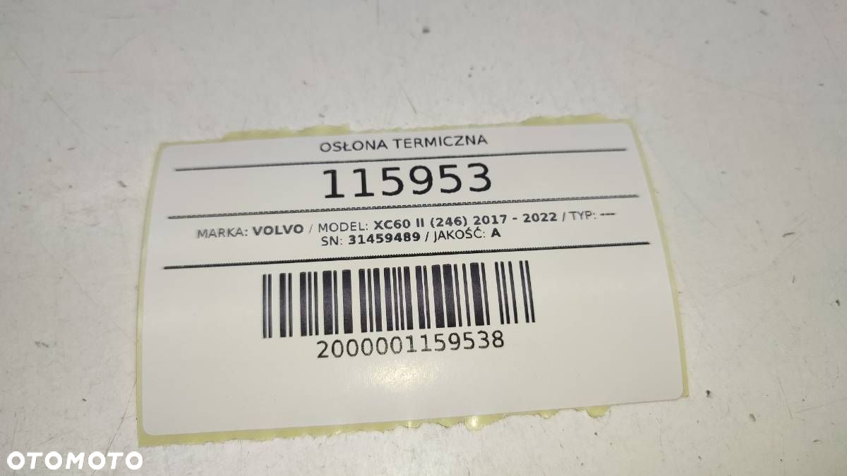 OSŁONA TERMICZNA VOLVO XC60 II V90 S90 31459489 - 5