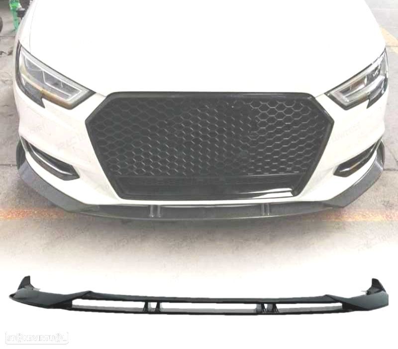 SPOILER LIP AUDI A3 S LINE SEDAN 17-20 LOOK RS3 ABT - 1