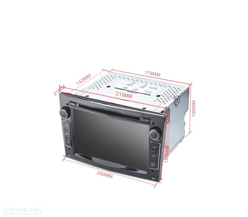 AUTO RADIO 2DIN PARA OPEL USB GPS TACTIL HD 7" PRETO ESCURO - 2