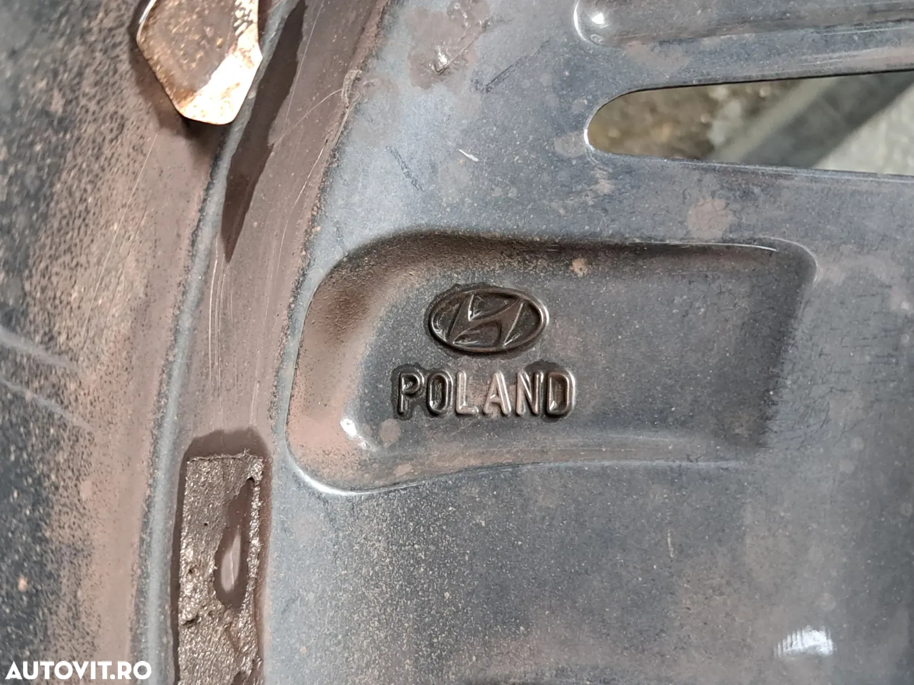 Roata Janta aliaj 6.5J x R16 H2 ET50 prezoane 5x114.3 originala Hyundai i30 model Dimond cut - 6